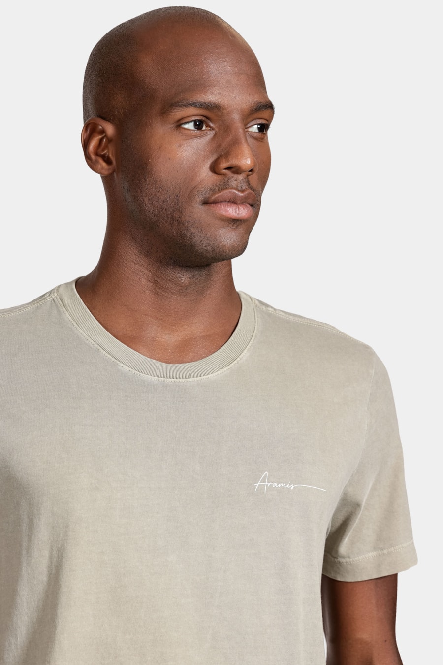 Camiseta Algodão Manga Curta Estonada Caqui 116 — foto 3 de 6