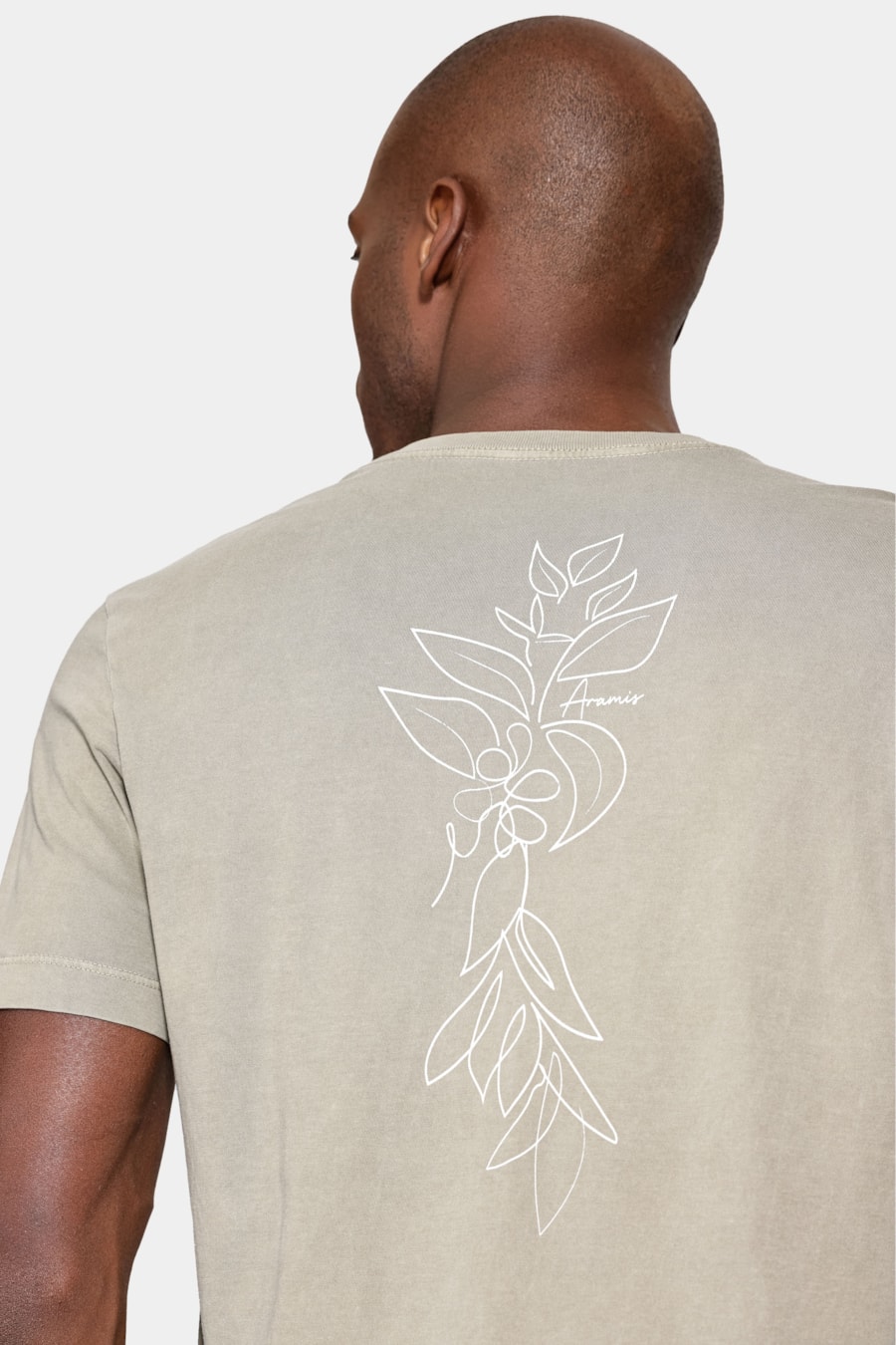 Camiseta Algodão Manga Curta Estonada Caqui 116 — foto 4 de 6