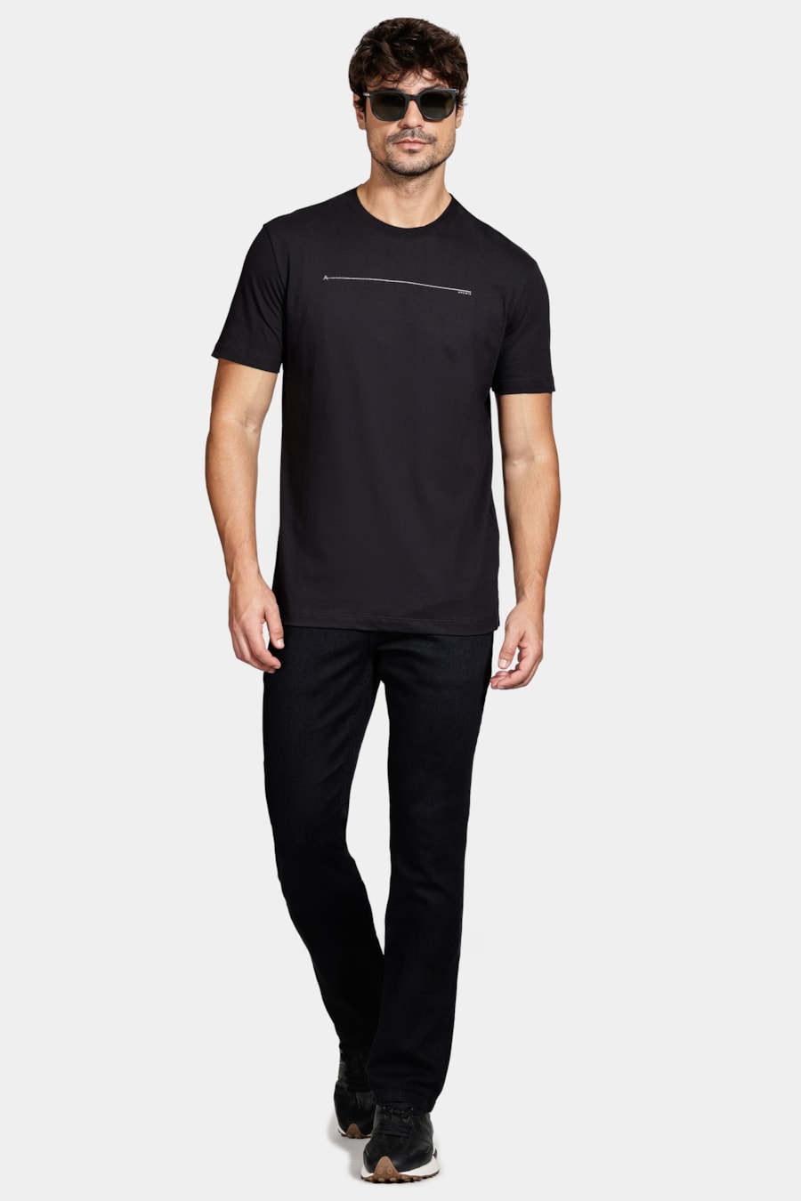 Camiseta Algodão Manga Curta Icon Preto — foto 2 de 5