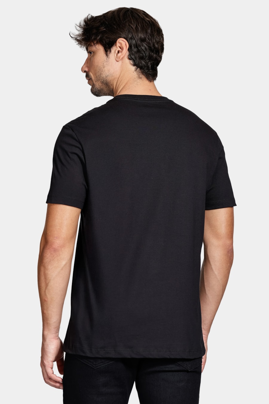 Camiseta Algodão Manga Curta Icon Preto — foto 4 de 5