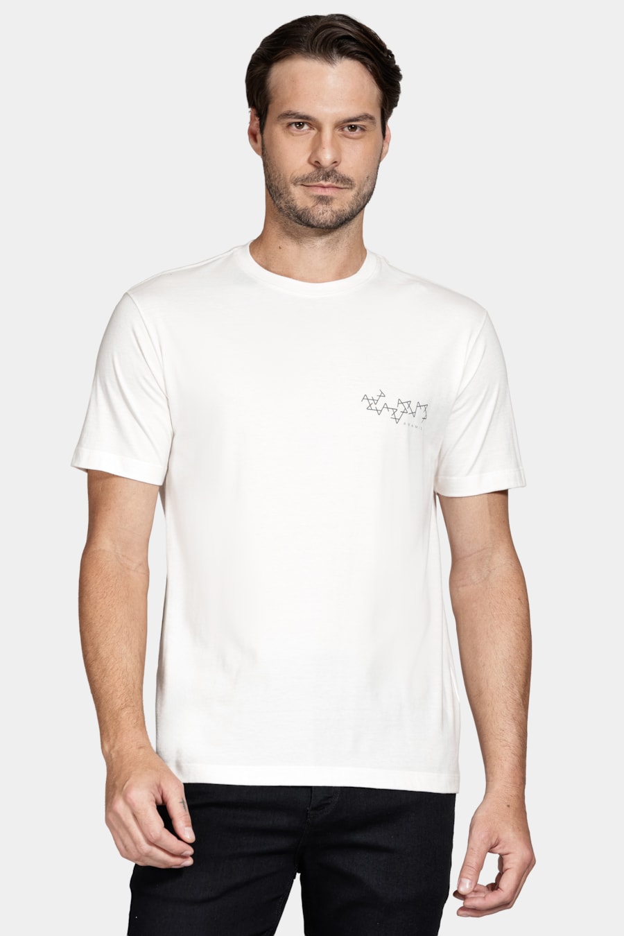 Camiseta Algodão Manga Curta Iconica Off White — foto 1 de 5