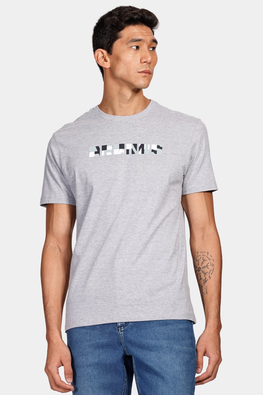 Camiseta Aramis 6 Quadrados Cinza Mescla — foto 1 de 4