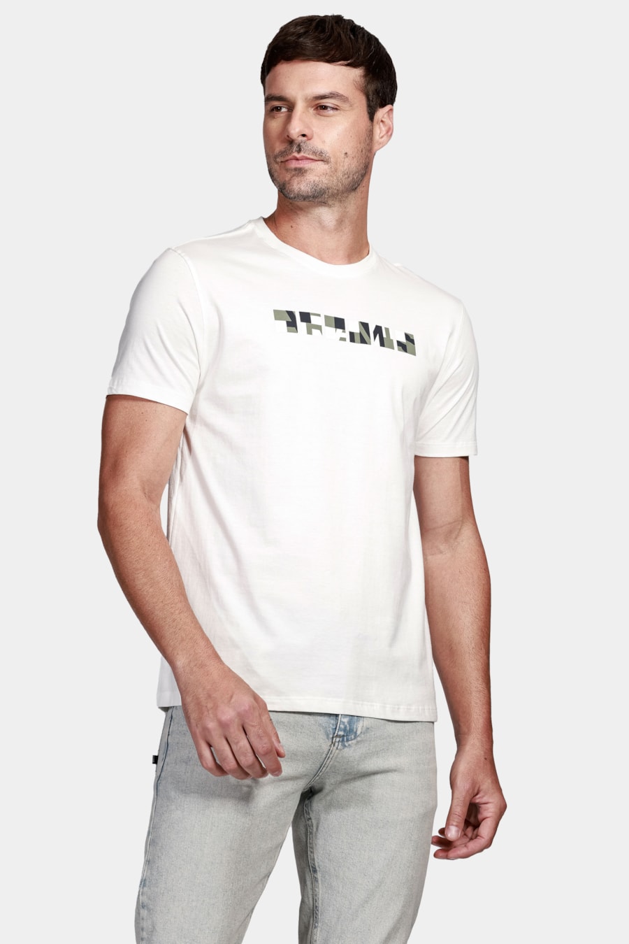 Camiseta Aramis 6 Quadrados Off White — foto 1 de 4