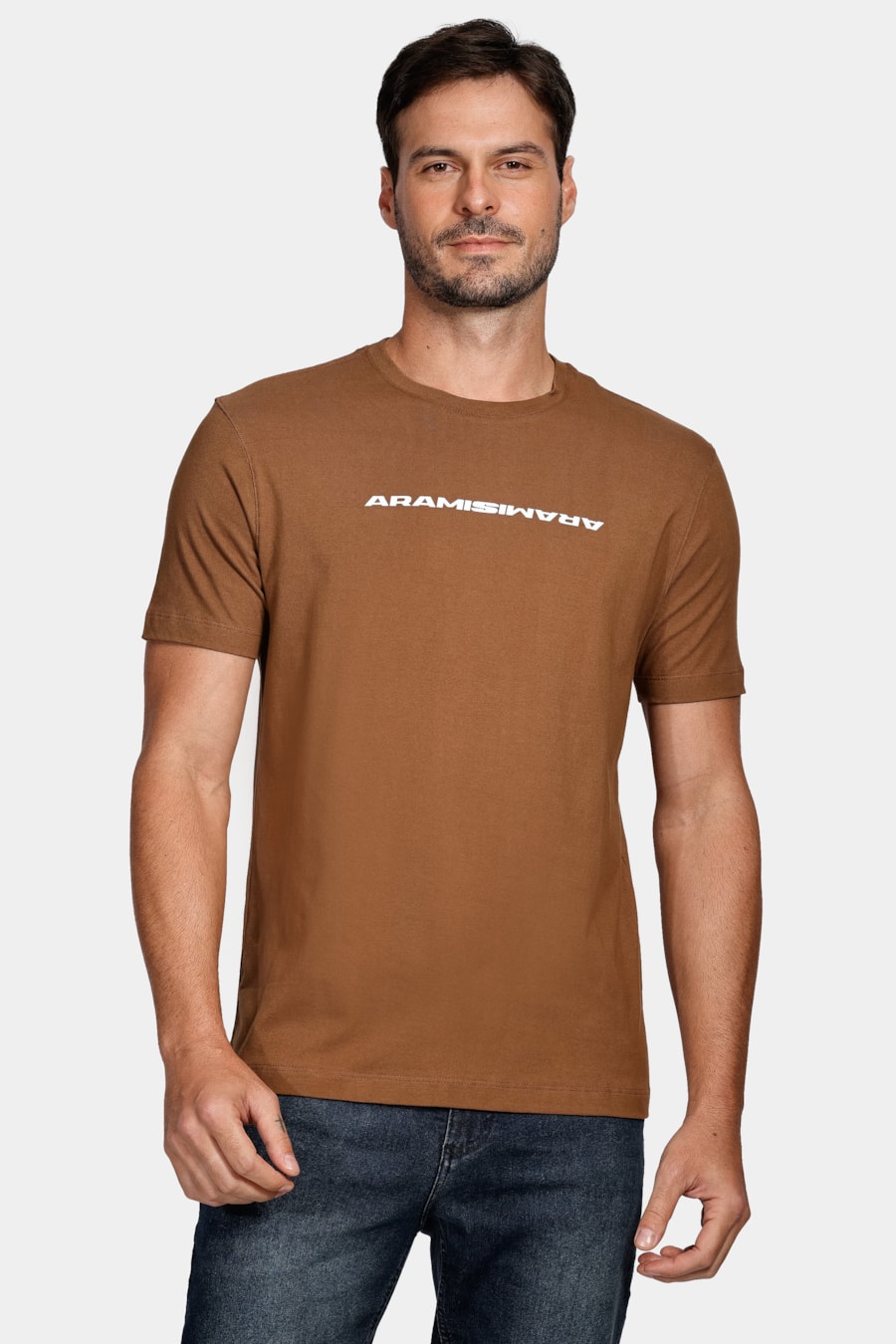Camiseta Aramis Bold Espelhado Cáqui Mascavo — foto 1 de 4