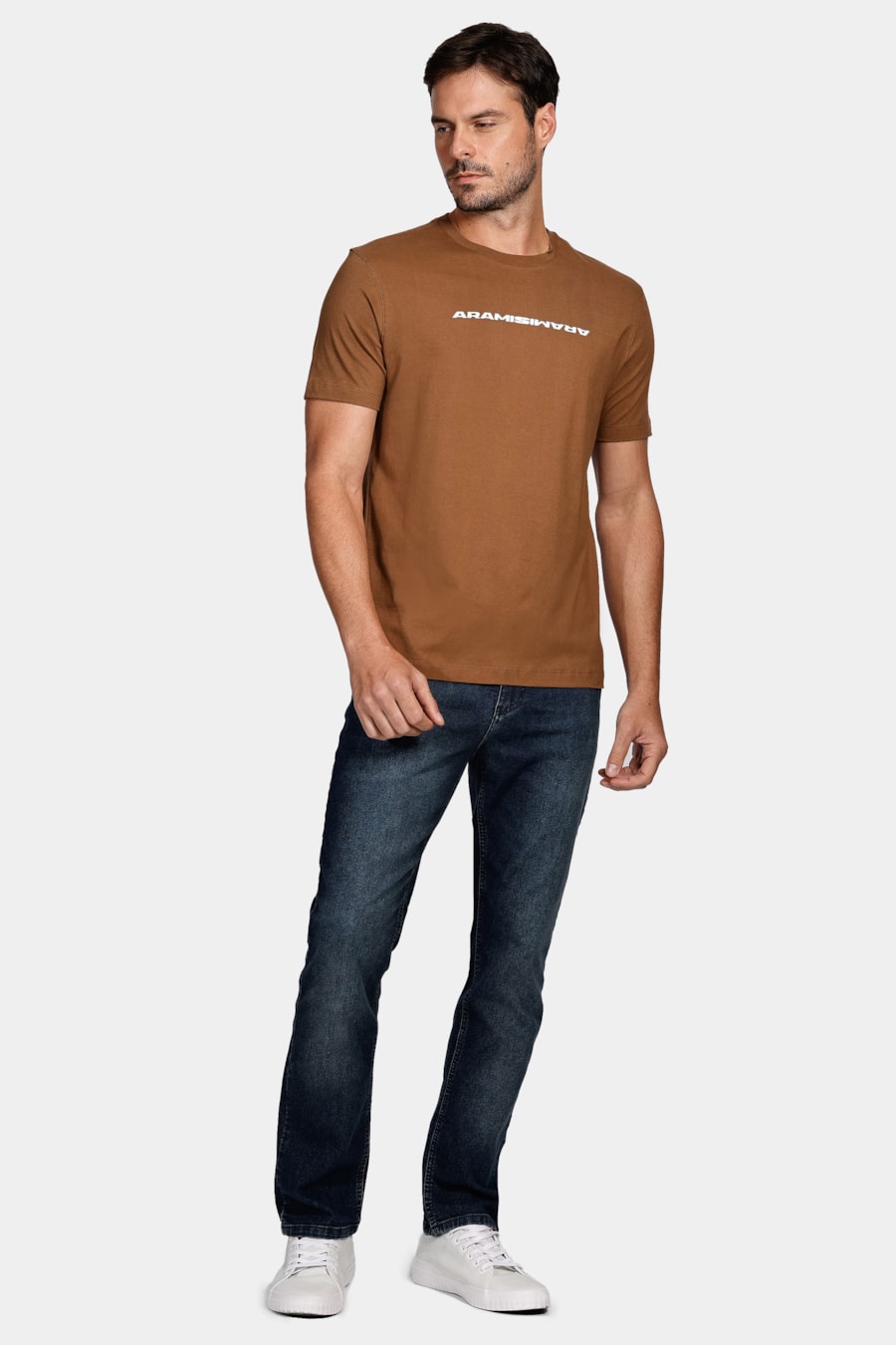 Camiseta Aramis Bold Espelhado Cáqui Mascavo — foto 2 de 4