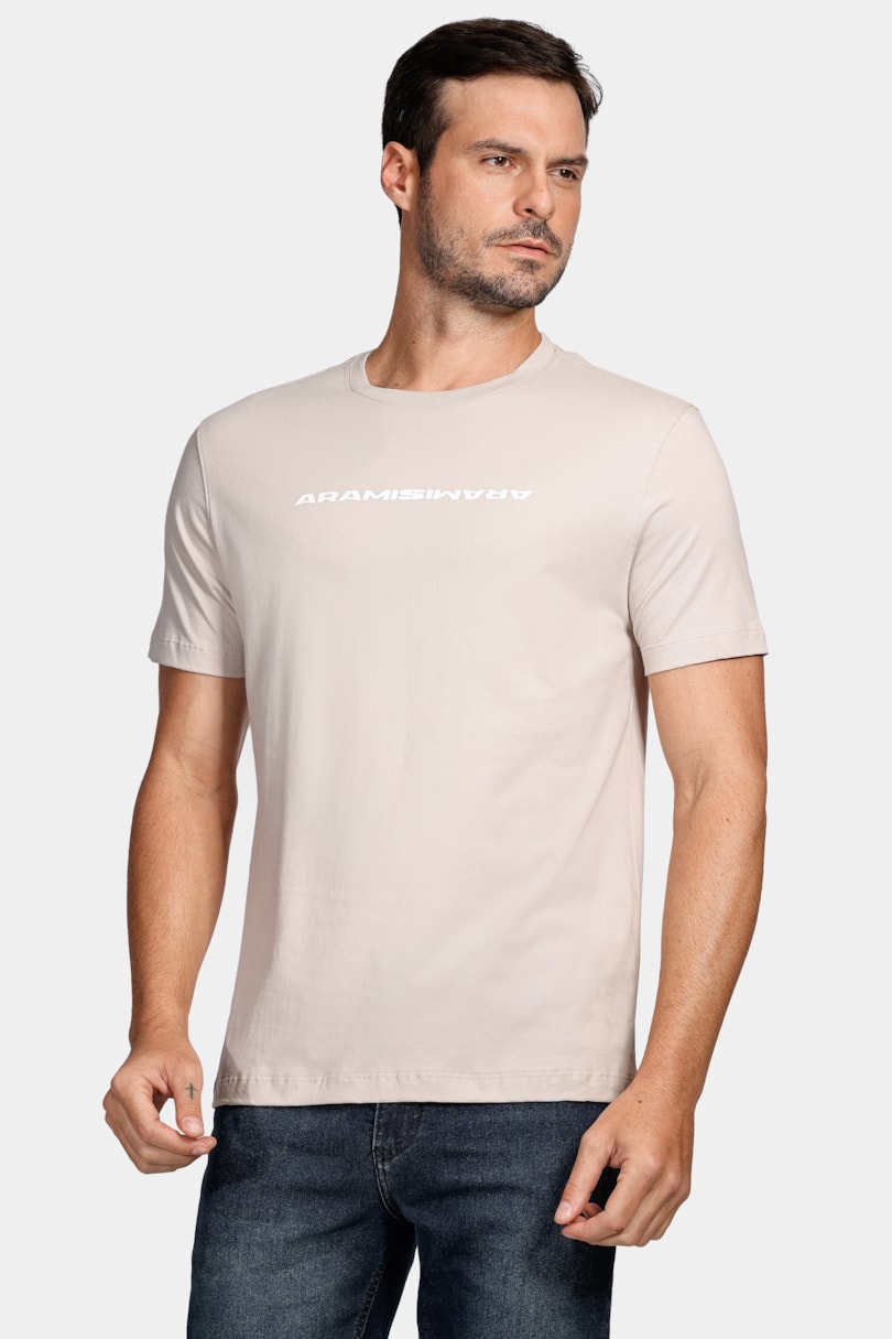 Camiseta Aramis Bold Espelhado Cáqui Pedra