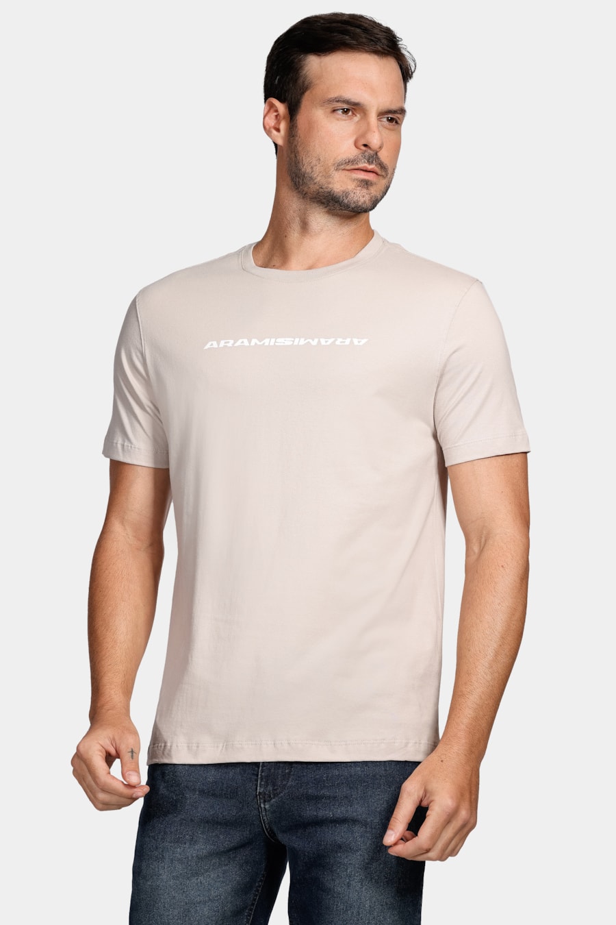 Camiseta Aramis Bold Espelhado Cáqui Pedra — foto 1 de 4