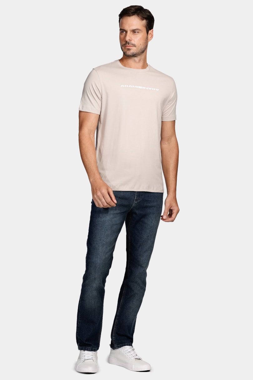 Camiseta Aramis Bold Espelhado Cáqui Pedra