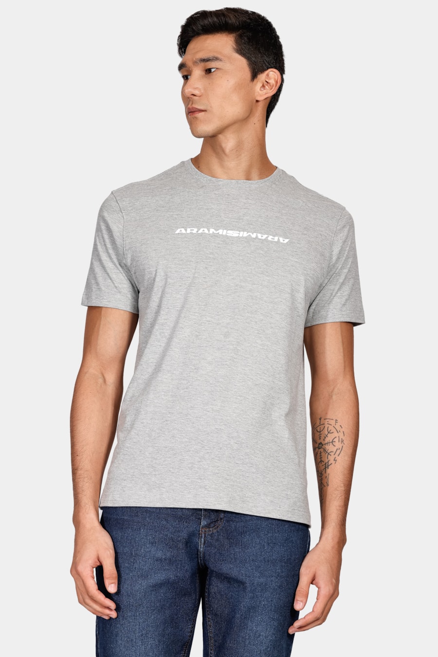 Camiseta Aramis Bold Espelhado Cinza Mescla — foto 1 de 4