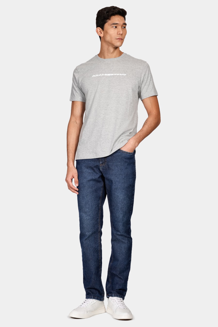 Camiseta Aramis Bold Espelhado Cinza Mescla — foto 2 de 4