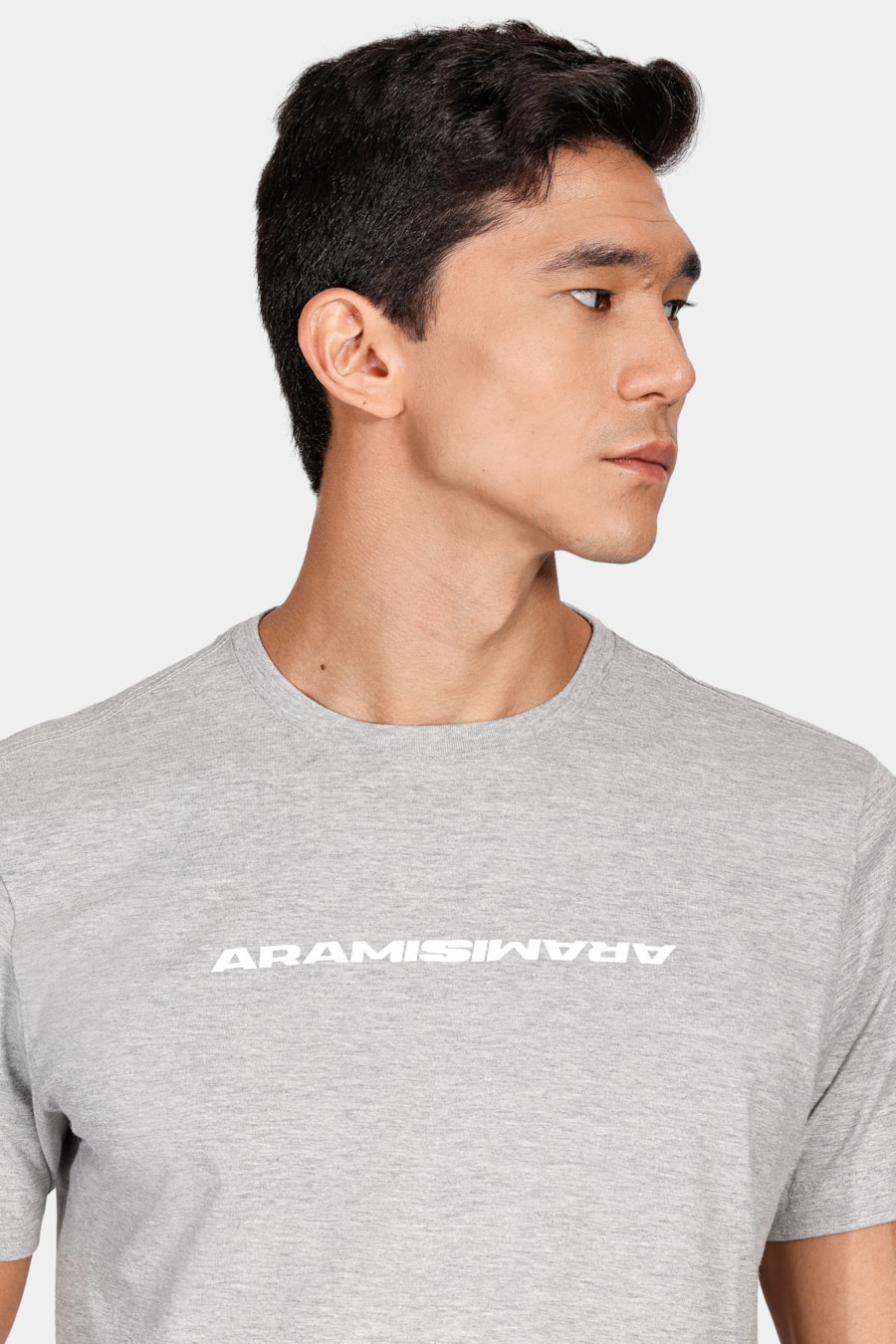 Camiseta Aramis Bold Espelhado Cinza Mescla — foto 3 de 4