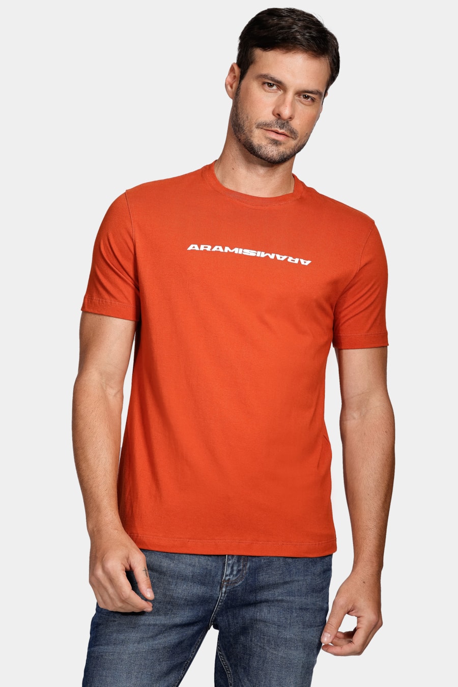 Camiseta Aramis Bold Espelhado Laranja Ferrugem — foto 1 de 4