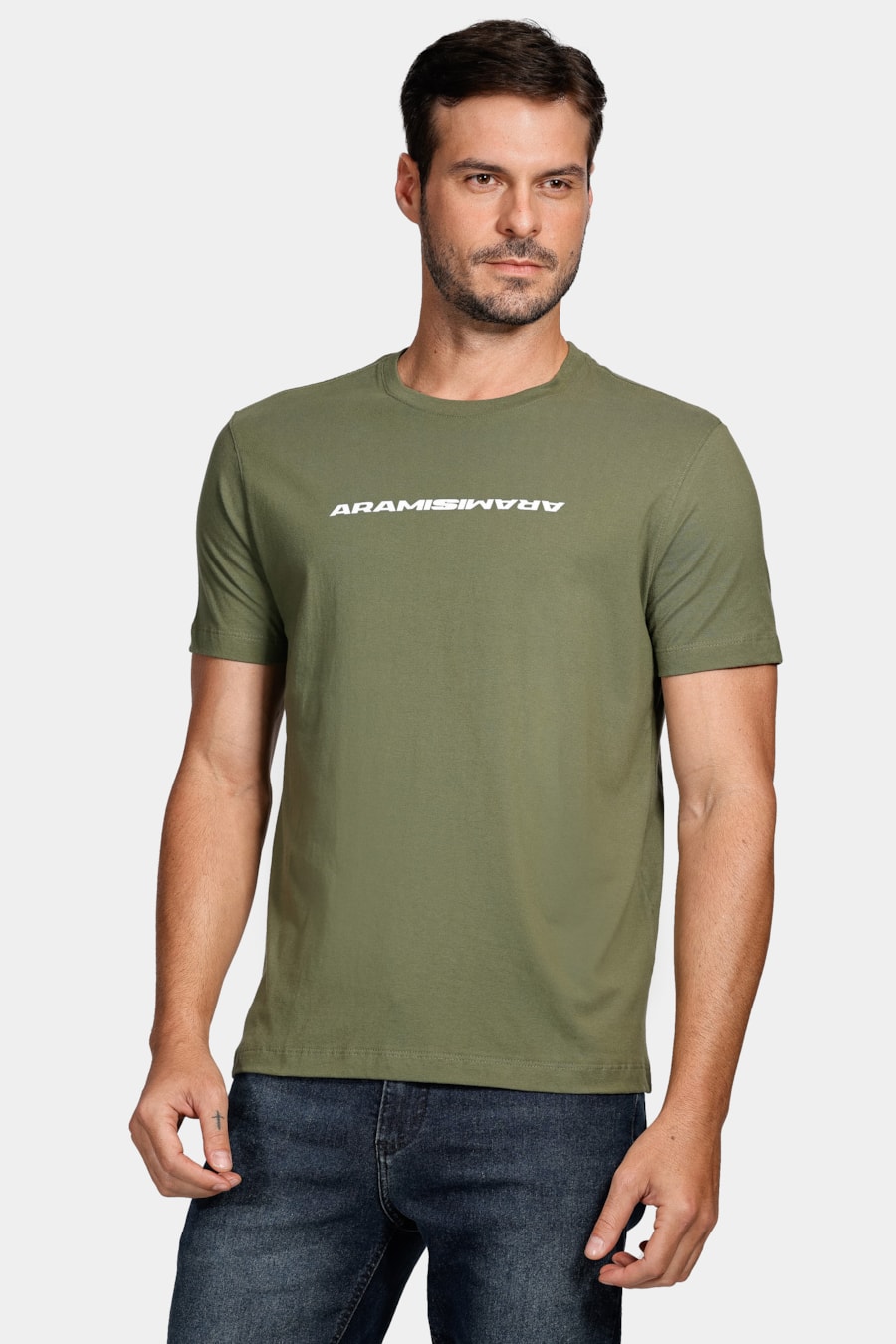 Camiseta Aramis Bold Espelhado Verde Folha Seca — foto 1 de 4