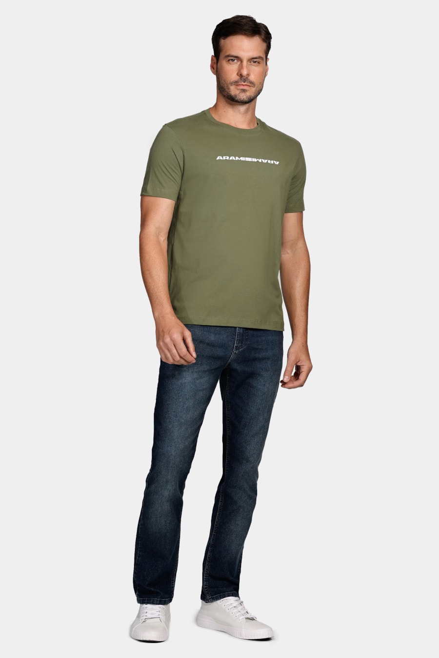 Camiseta Aramis Bold Espelhado Verde Folha Seca — foto 2 de 4