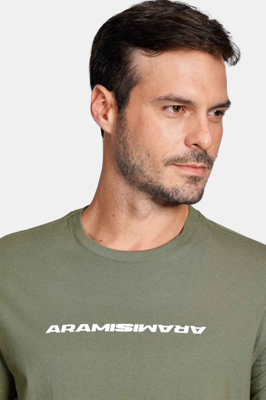Camiseta Aramis Bold Espelhado Verde Folha Seca — foto 3 de 4