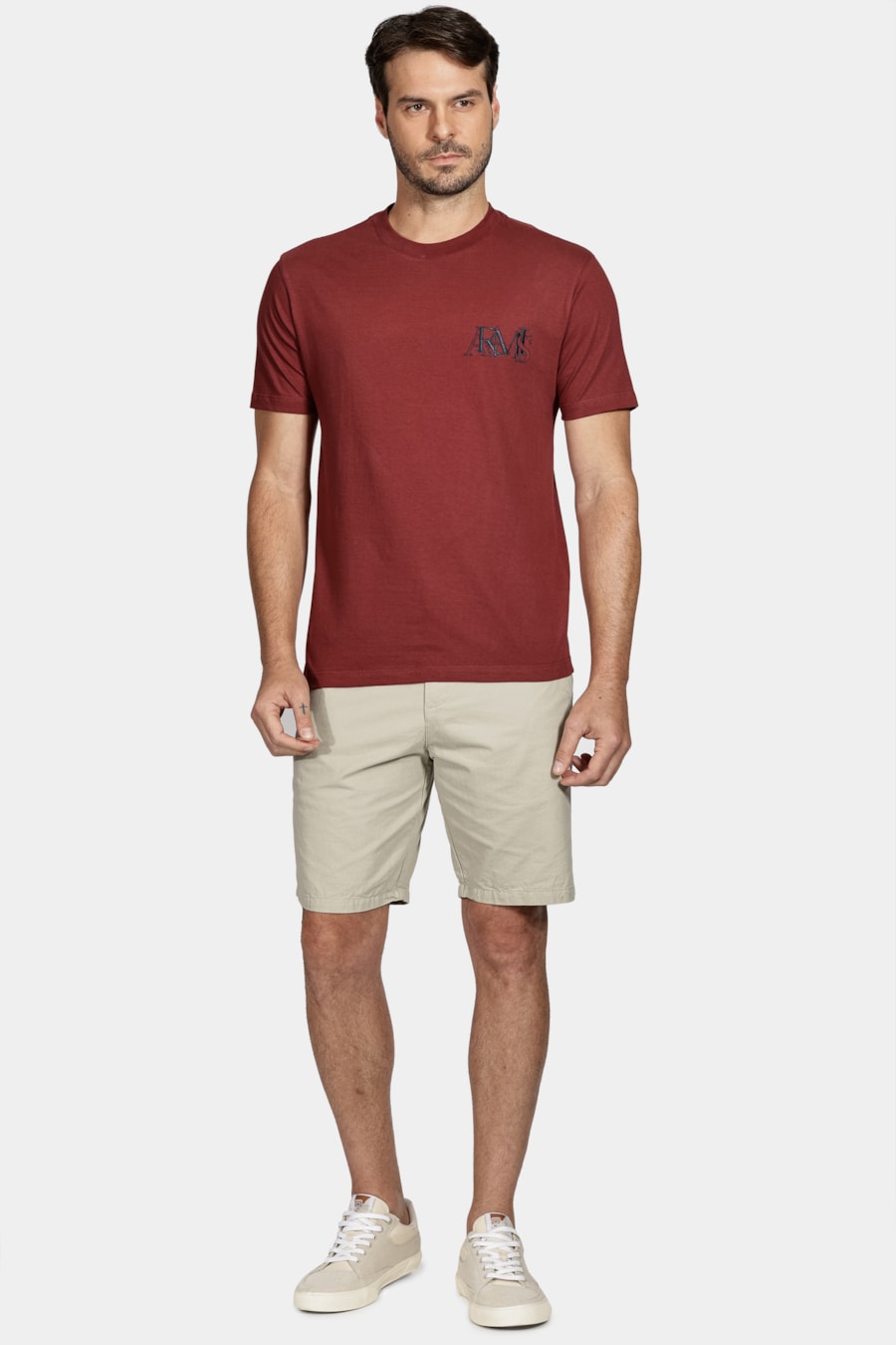 Camiseta Aramis Bordado Bordo Cabernet — foto 2 de 5