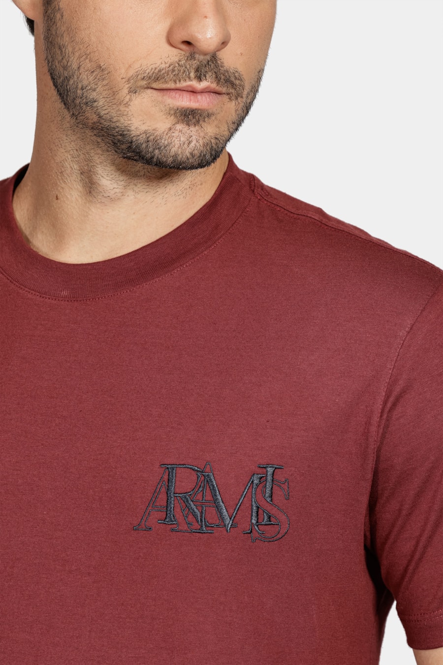 Camiseta Aramis Bordado Bordo Cabernet — foto 3 de 5
