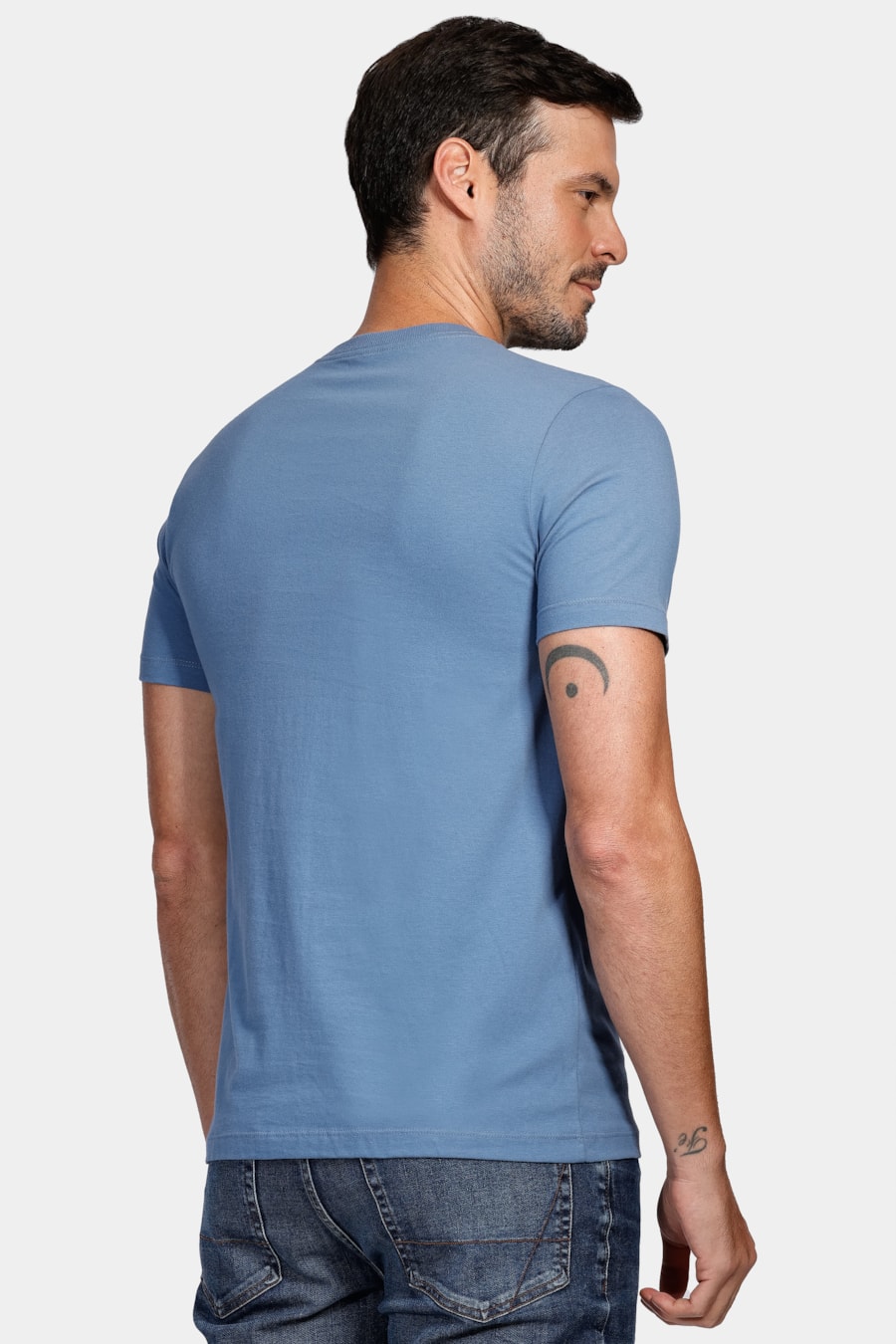Camiseta Aramis College de Algodão Azul Índigo — foto 4 de 4