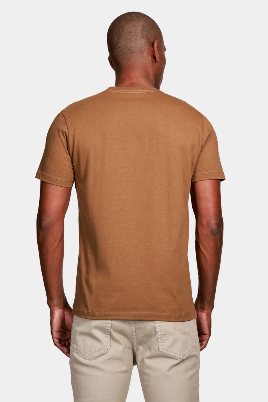 Camiseta Aramis College de Algodão Cáqui Mascavo — foto 4 de 4