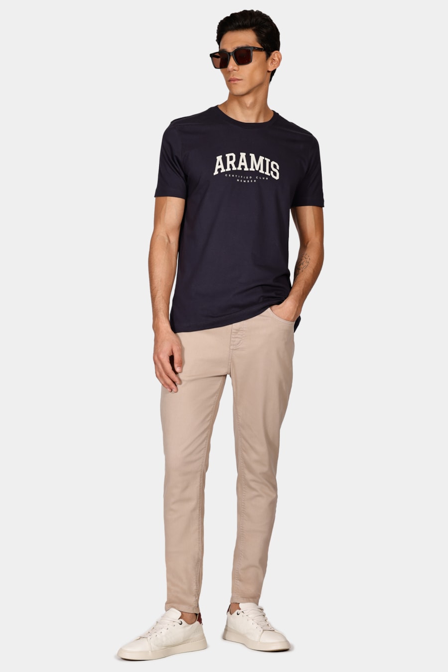 Camiseta Aramis College de Algodão Marinho — foto 2 de 4