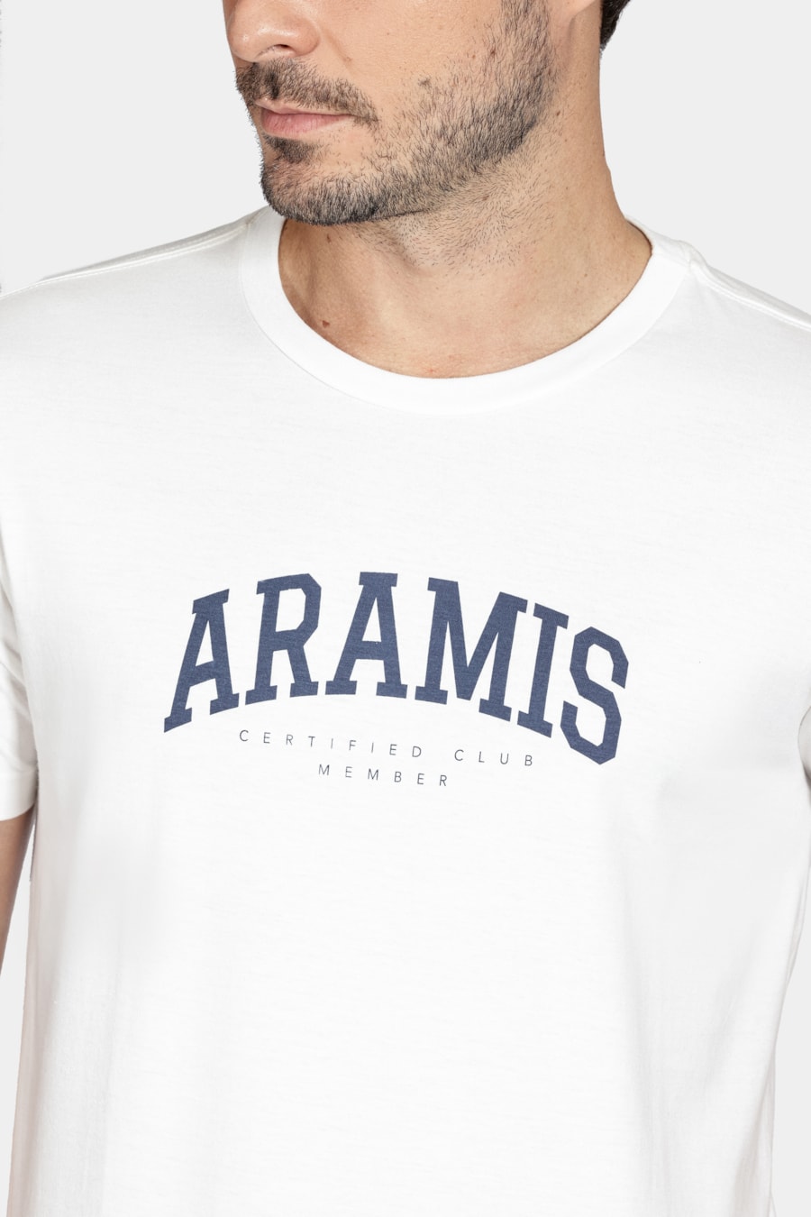 Camiseta Aramis College de Algodão Off White — foto 3 de 4