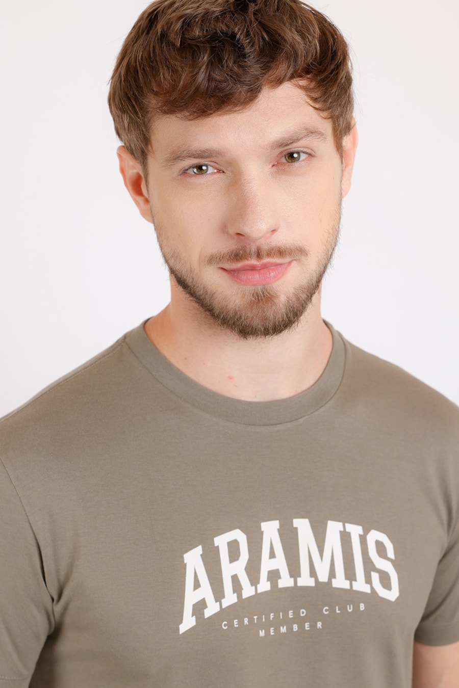 Camiseta Aramis College de Algodão Verde Militar — foto 1 de 2