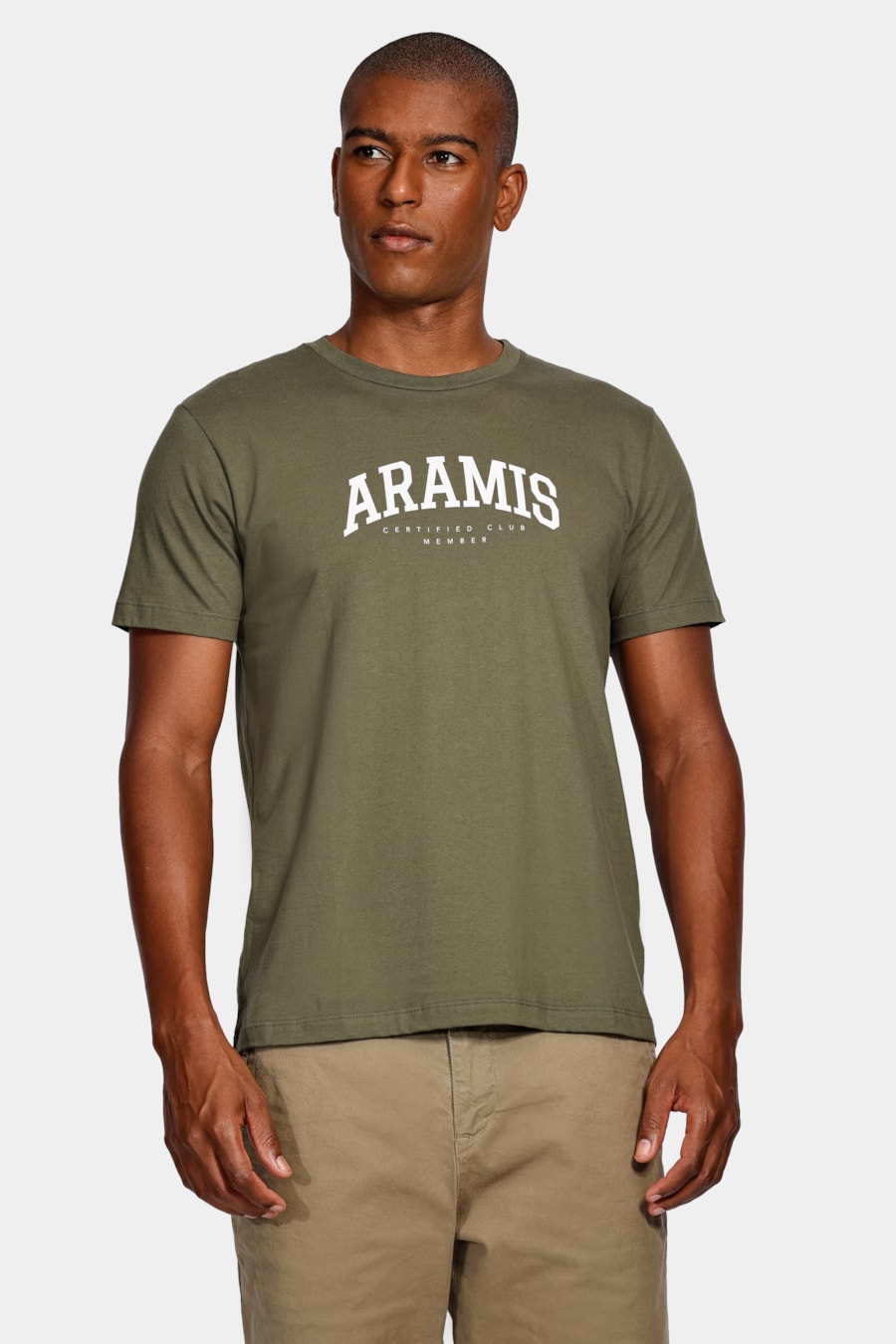 Camiseta Aramis College de Algodão Verde Militar — foto 1 de 4