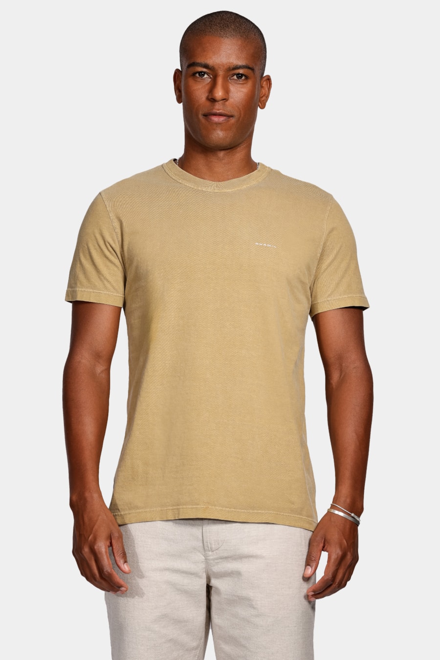 Camiseta Aramis Cortado Stone Cáqui Cana de Açucar — foto 1 de 4