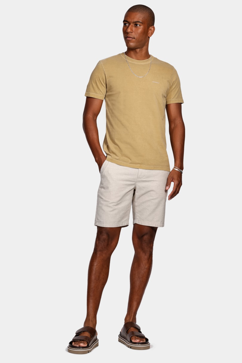 Camiseta Aramis Cortado Stone Cáqui Cana de Açucar