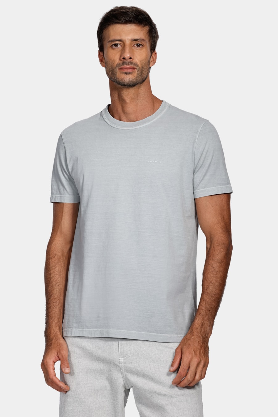 Camiseta Aramis Cortado Stone Cinza Prata — foto 1 de 4