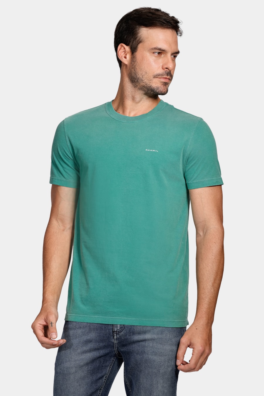 Camiseta Aramis Cortado Stone Verde Amazonia — foto 1 de 4