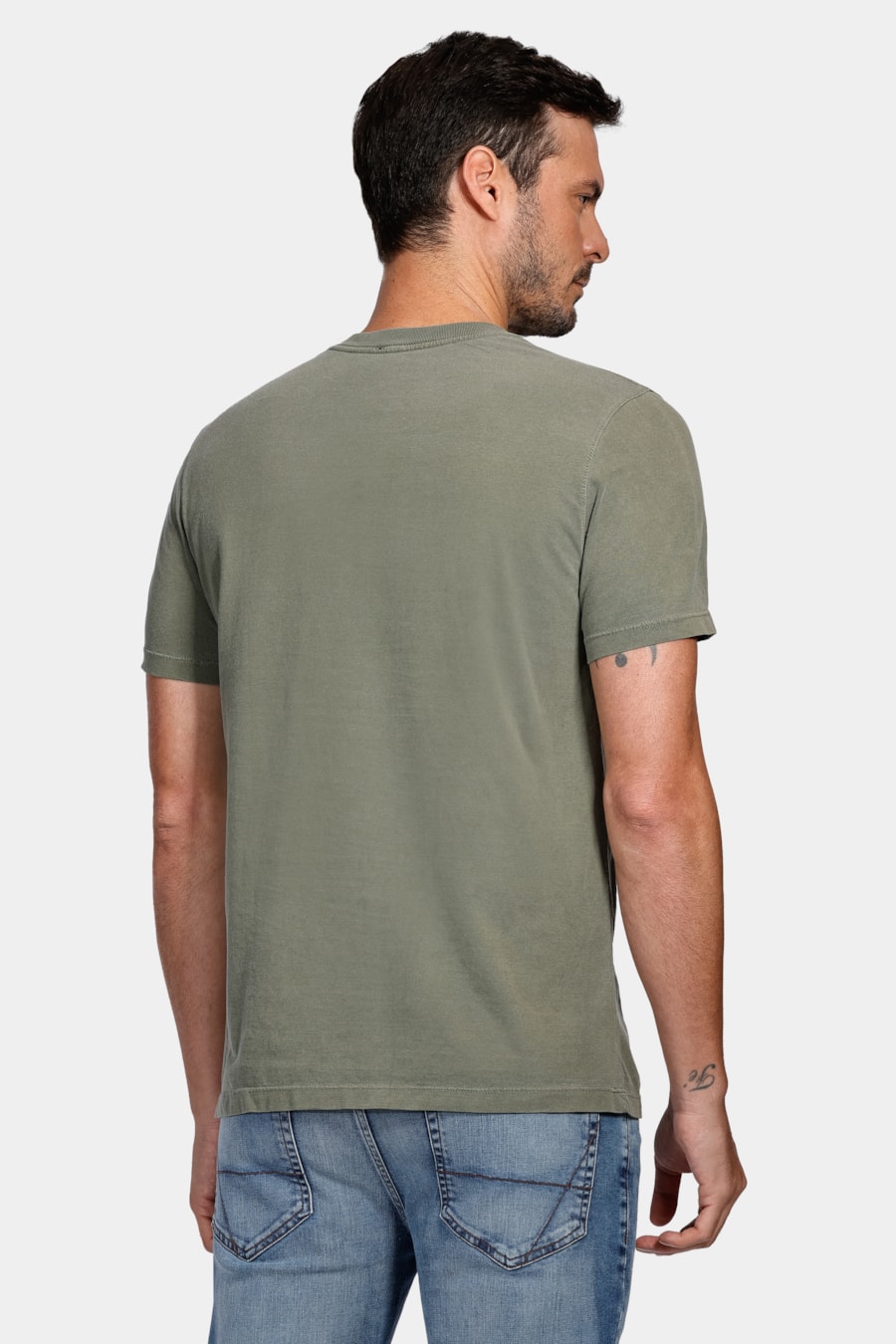 Camiseta Aramis Cortado Stone Verde Militar — foto 4 de 4