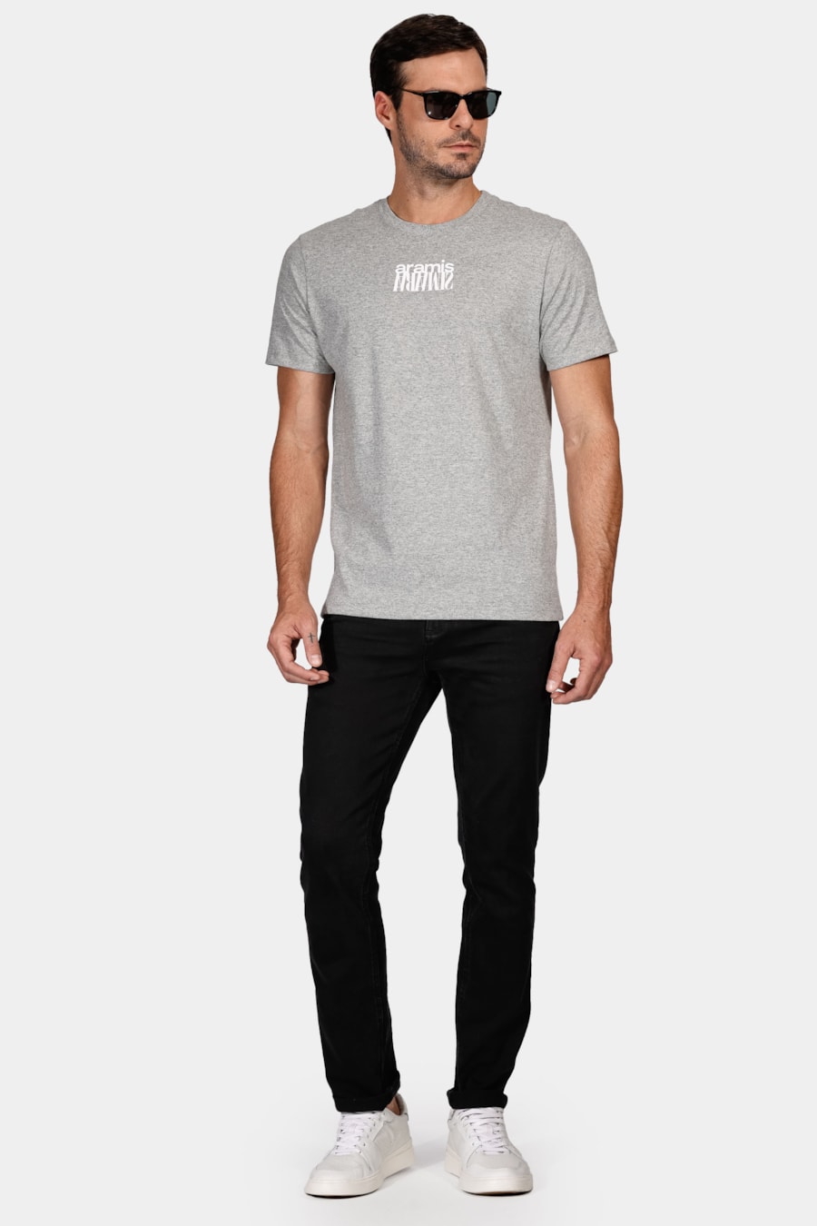 Camiseta Aramis Duplo Cinza Mescla — foto 2 de 4
