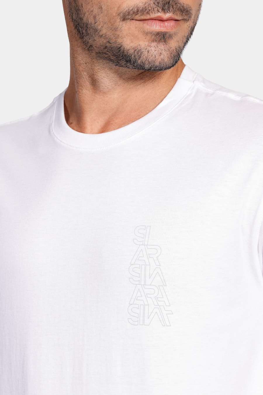 Camiseta Aramis Espelhado Outline Branco — foto 3 de 4
