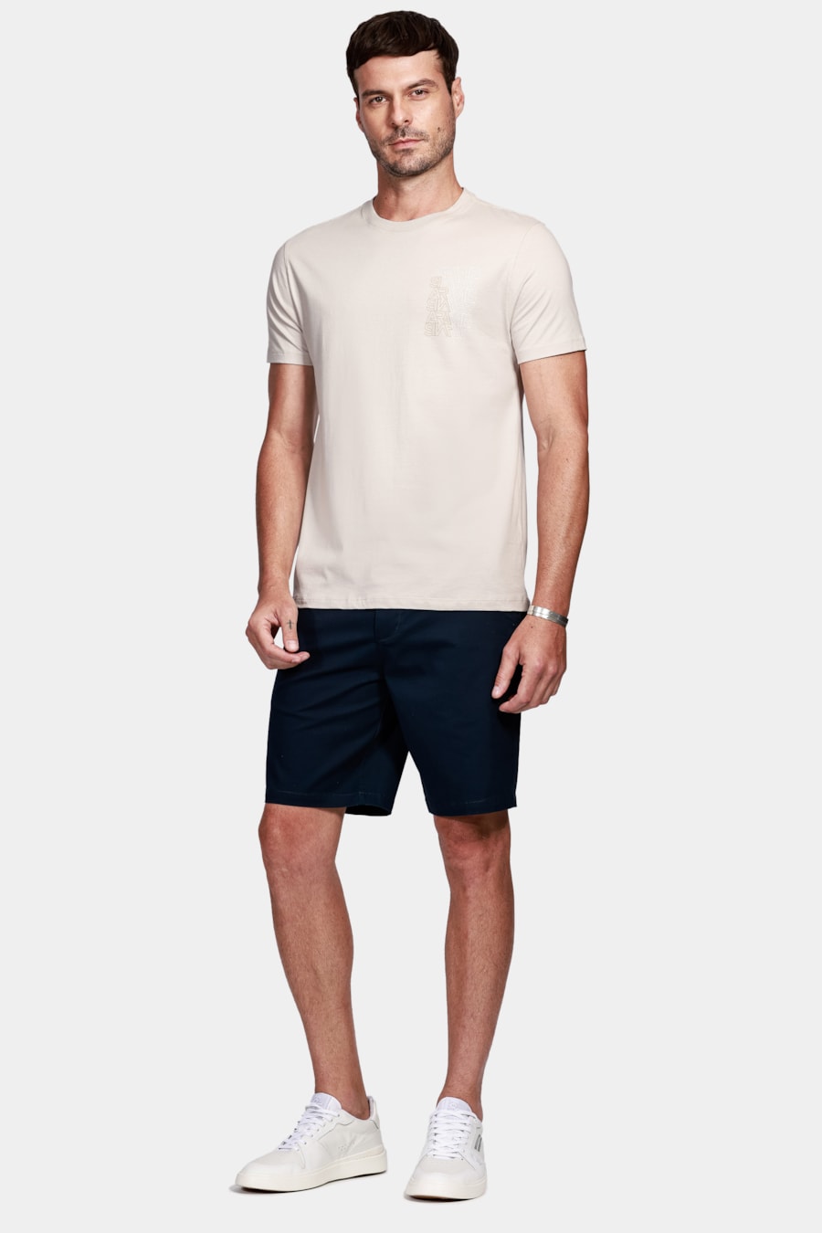 Camiseta Aramis Espelhado Outline Cáqui Pedra — foto 2 de 4