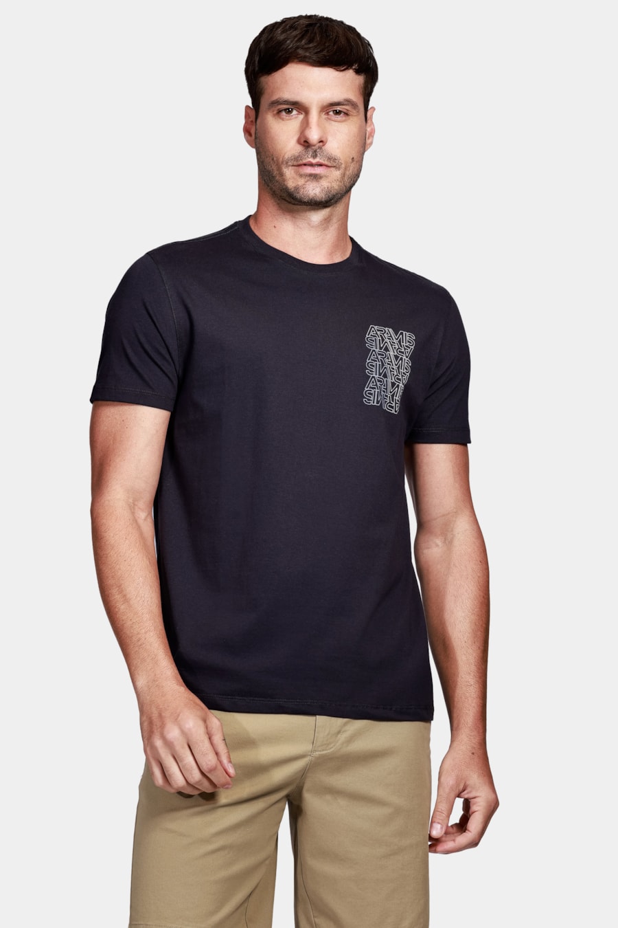 Camiseta Aramis Espelhado Outline Marinho — foto 1 de 4