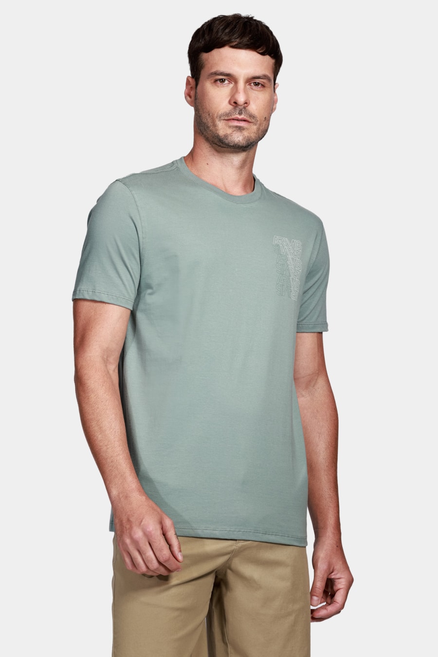 Camiseta Aramis Espelhado Outline Verde Eucalipto — foto 1 de 4