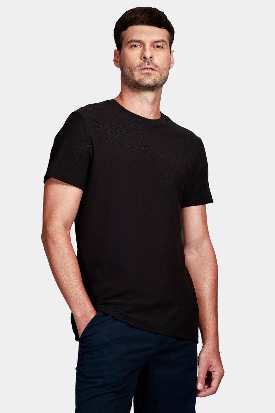 Camiseta Aramis Malha Sarjada Preto — foto 1 de 4