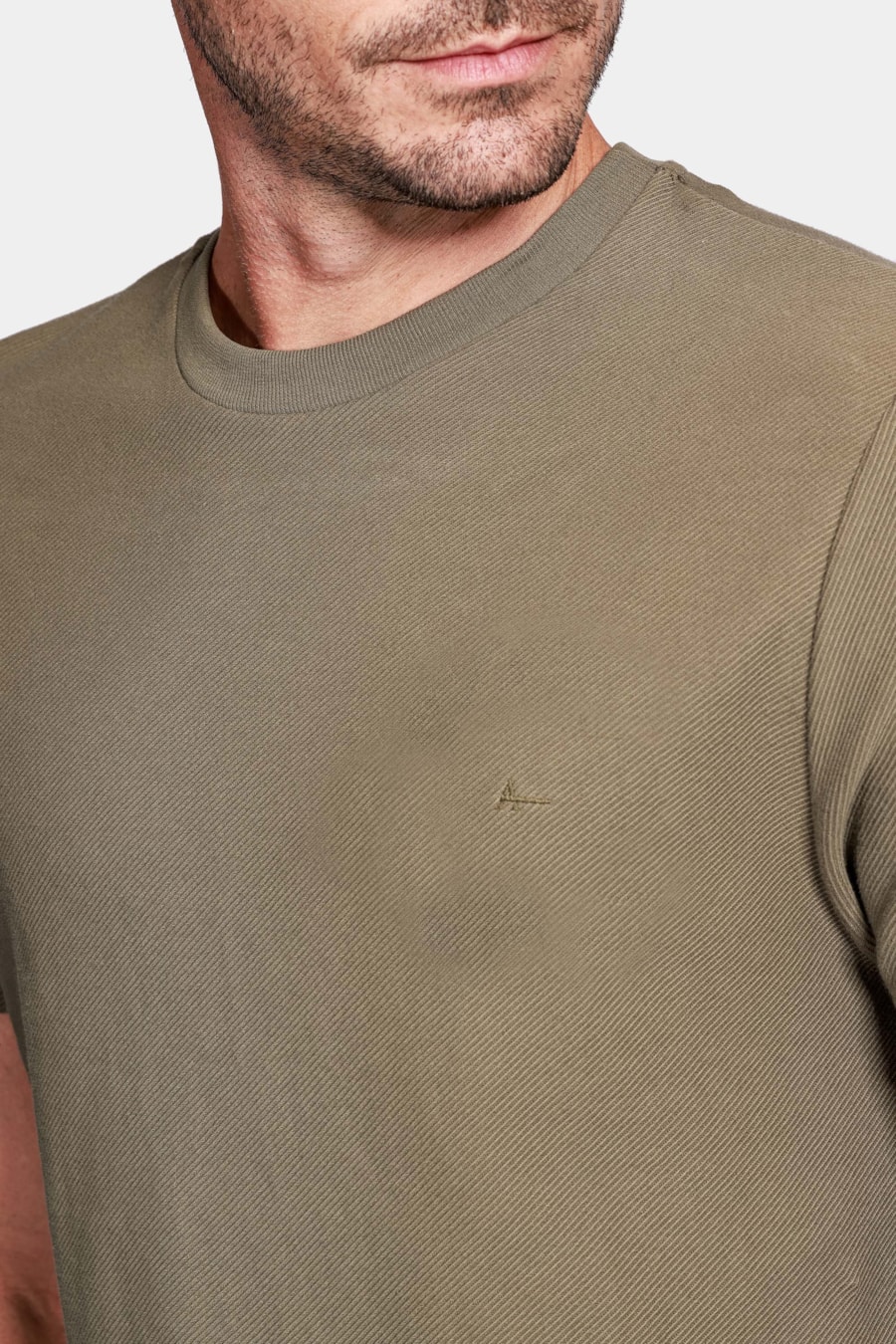 Camiseta Aramis Malha Sarjada Verde Folha Seca — foto 3 de 4