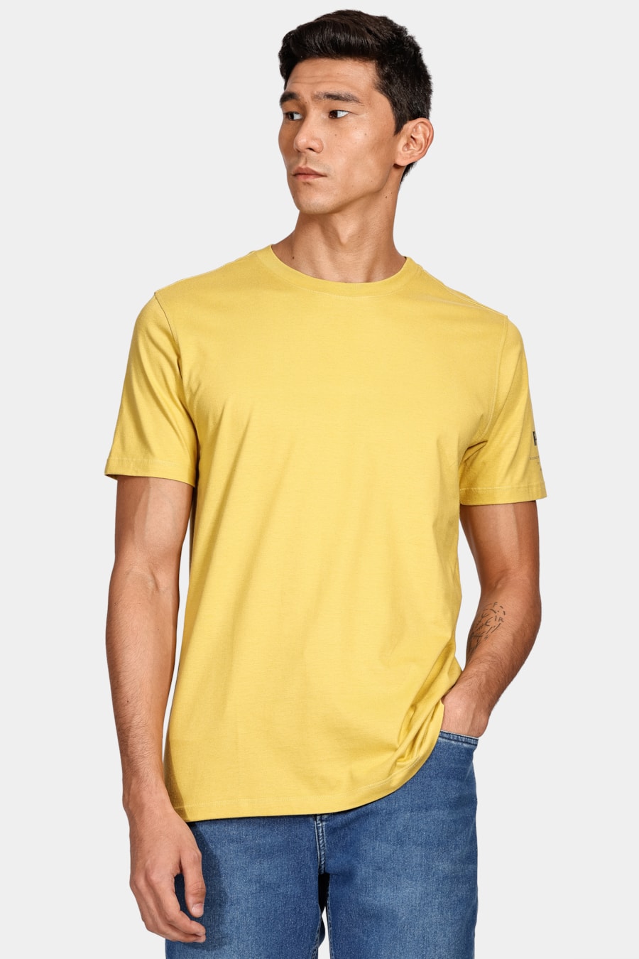 Camiseta Aramis Pixel Manga Amarelo Mostarda — foto 1 de 4