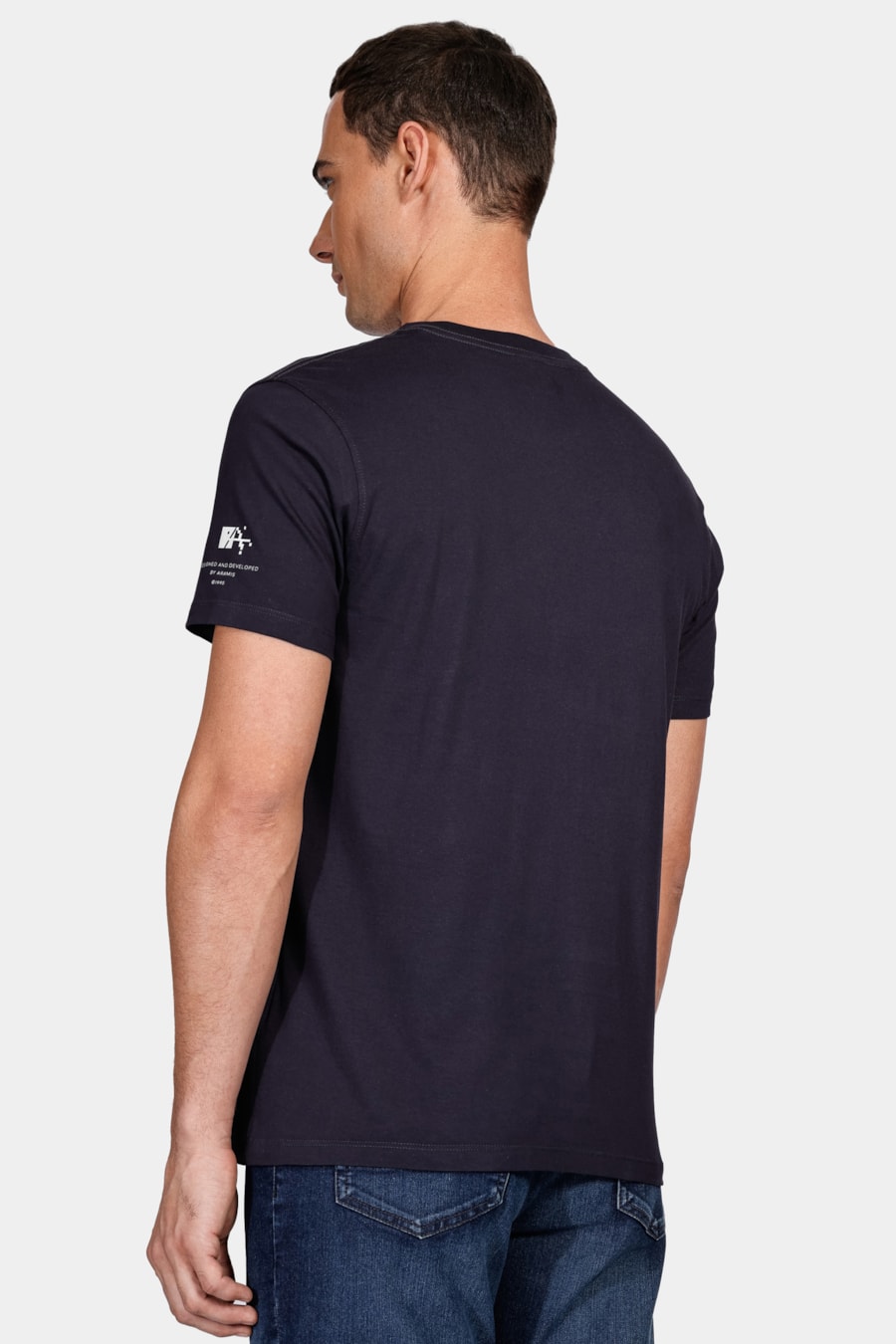 Camiseta Aramis Pixel Manga Marinho — foto 4 de 4