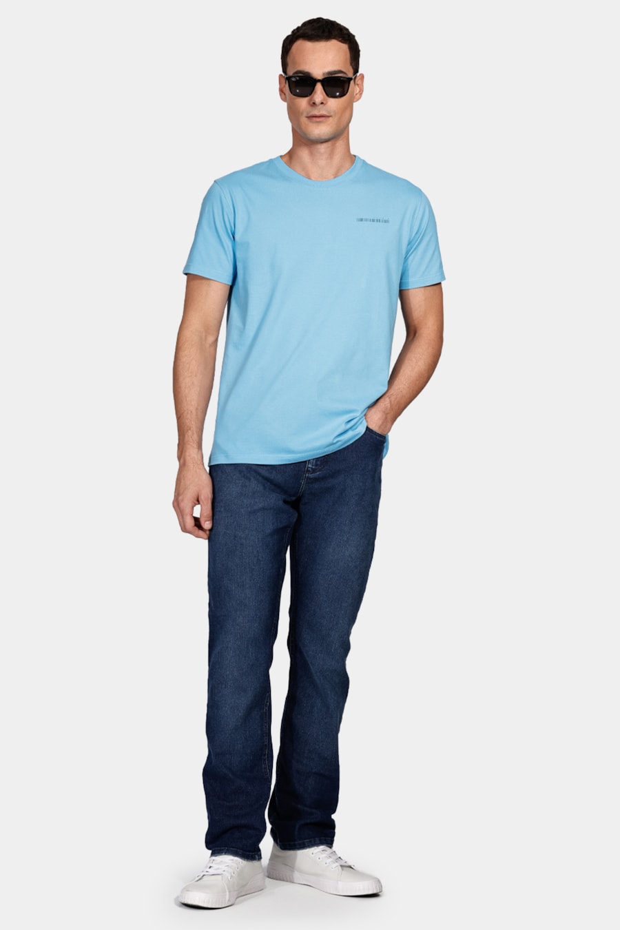 Camiseta Assinatura Aramis Barcode Azul Turquesa — foto 2 de 4