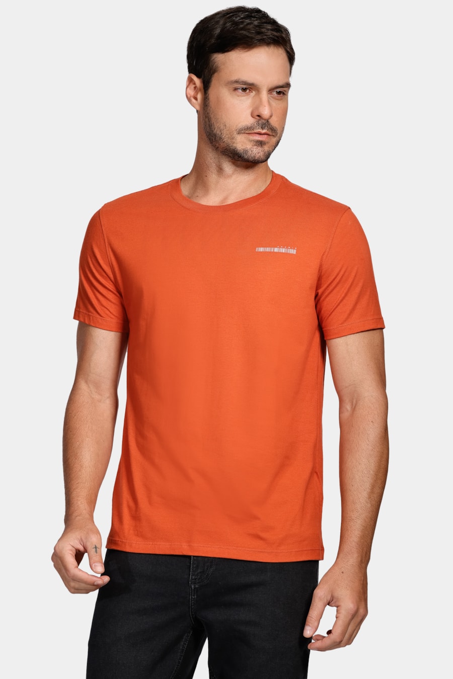 Camiseta Assinatura Aramis Barcode Laranja Ferrugem — foto 1 de 4