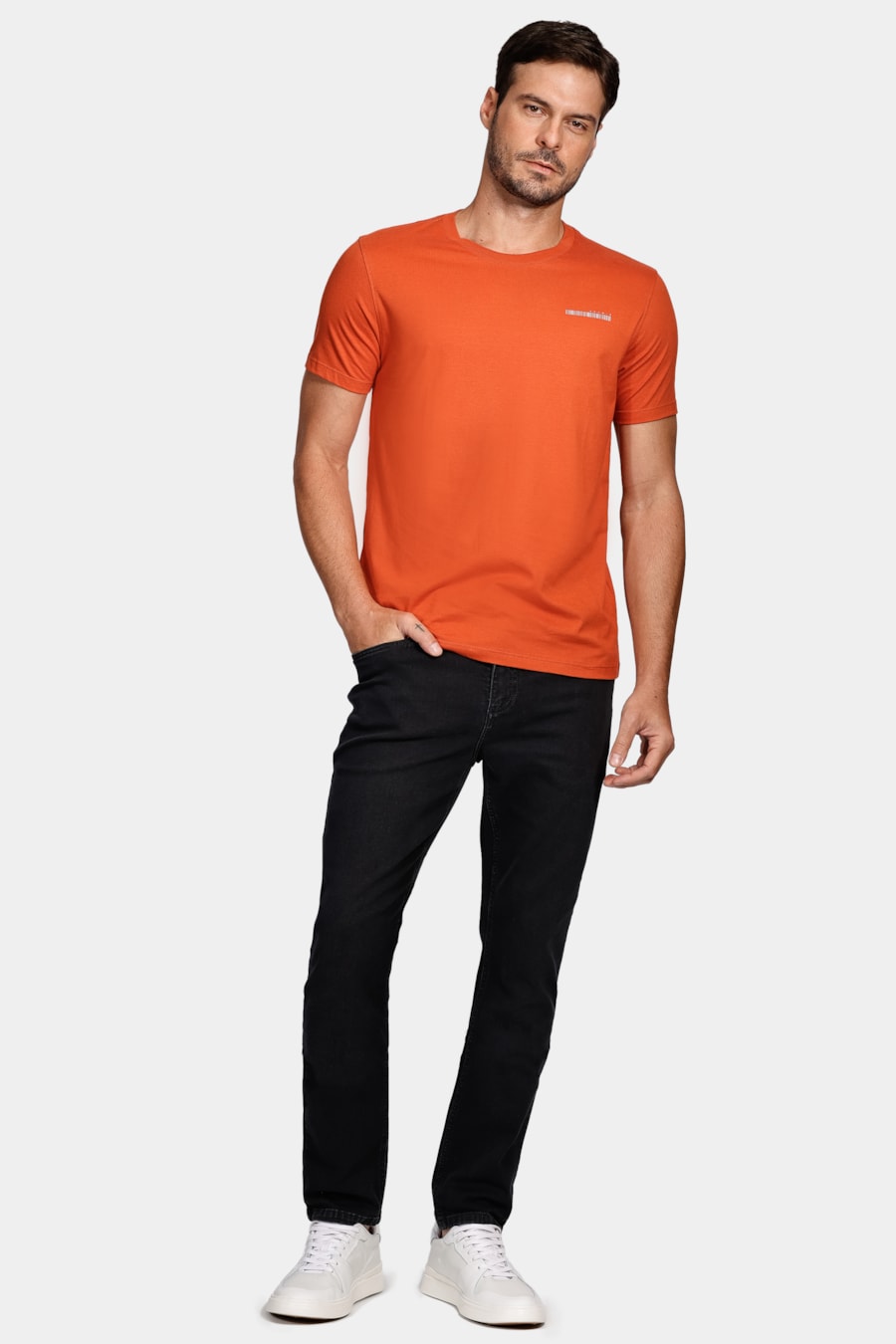 Camiseta Assinatura Aramis Barcode Laranja Ferrugem — foto 2 de 4