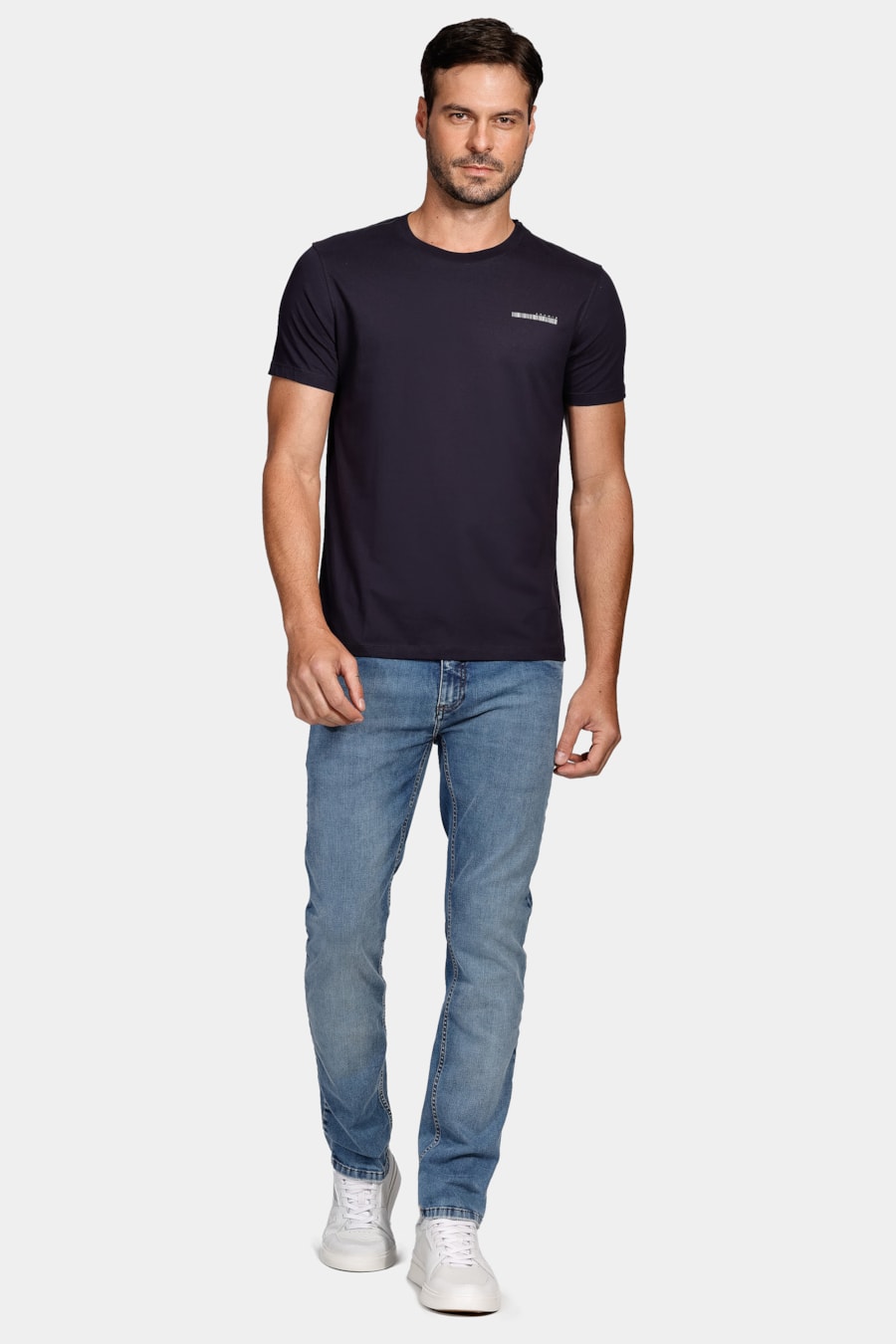 Camiseta Assinatura Aramis Barcode Marinho — foto 2 de 4