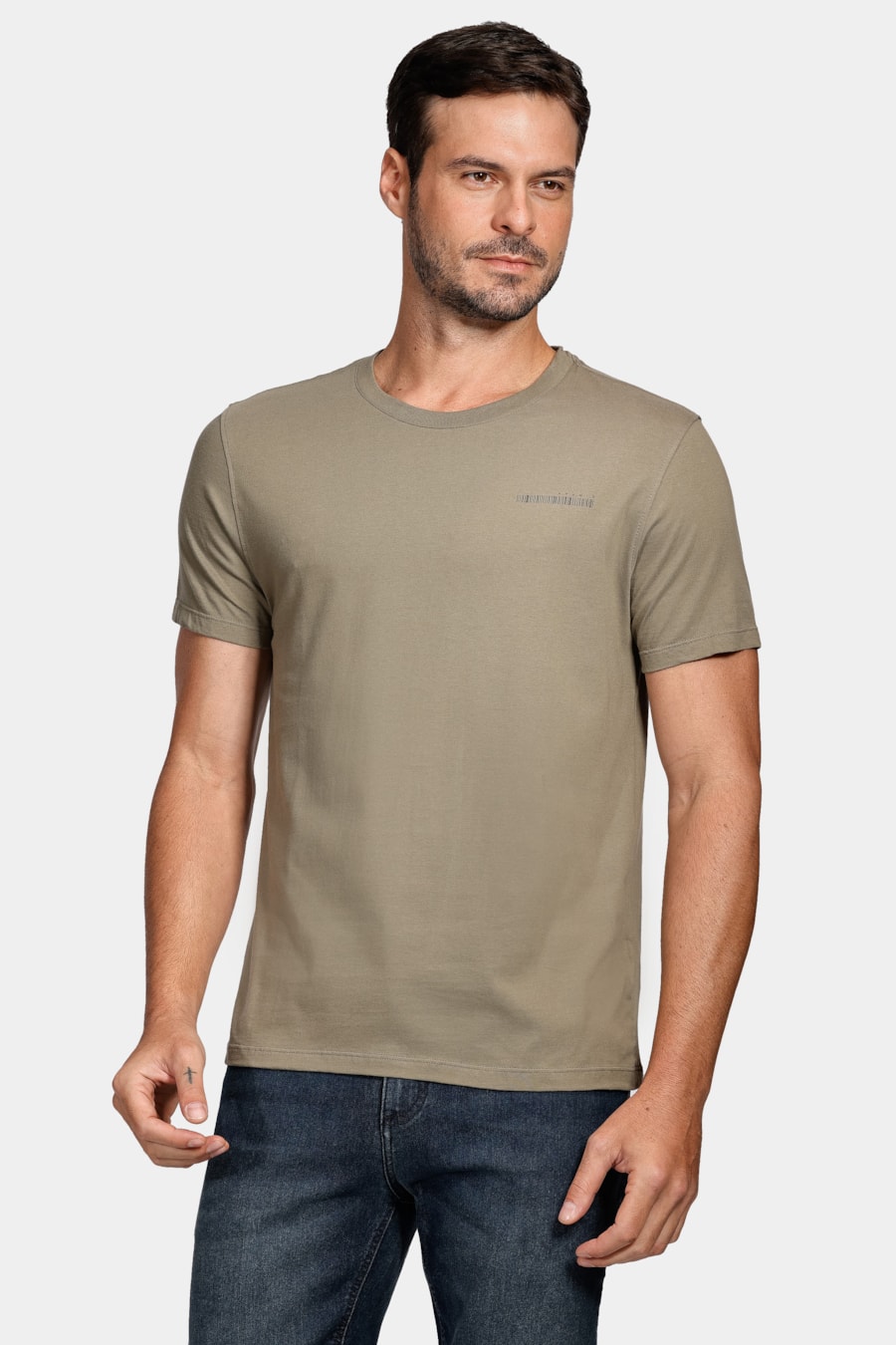 Camiseta Assinatura Aramis Barcode Verde Folha Seca — foto 1 de 4