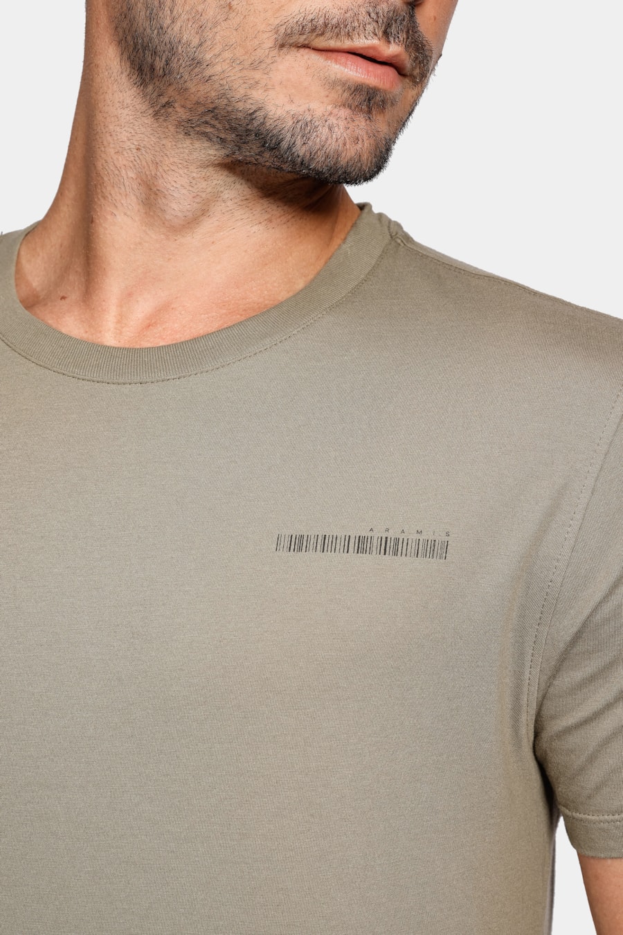 Camiseta Assinatura Aramis Barcode Verde Folha Seca — foto 3 de 4