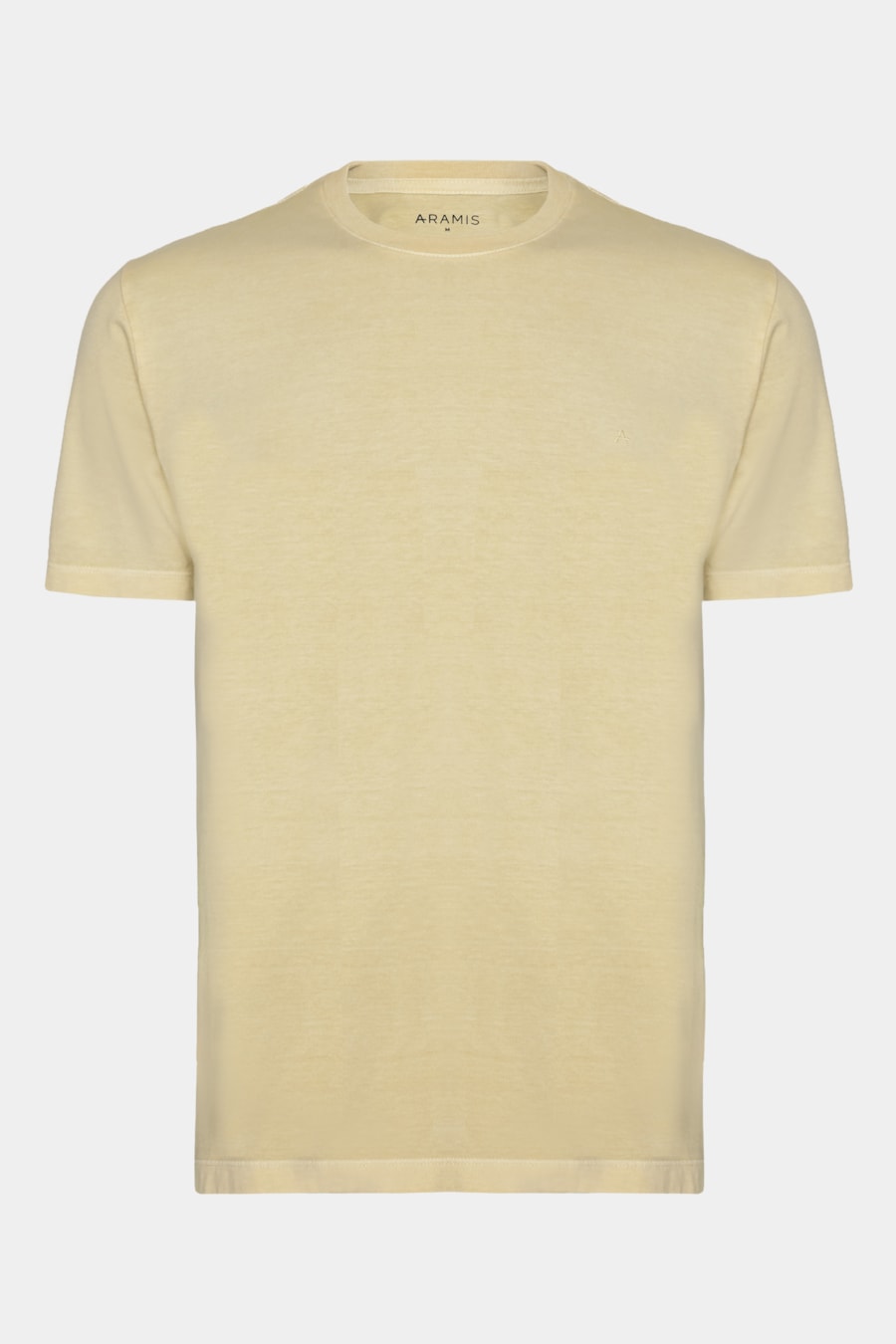 Camiseta Básica Algodão Manga Curta Bordado Amarelo Medio — foto 5 de 5