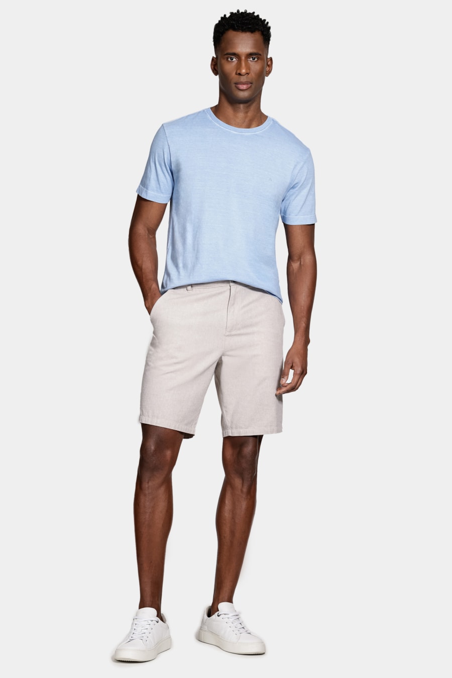 Camiseta Básica Algodão Manga Curta Bordado Azul Lazulli 111 — foto 2 de 5