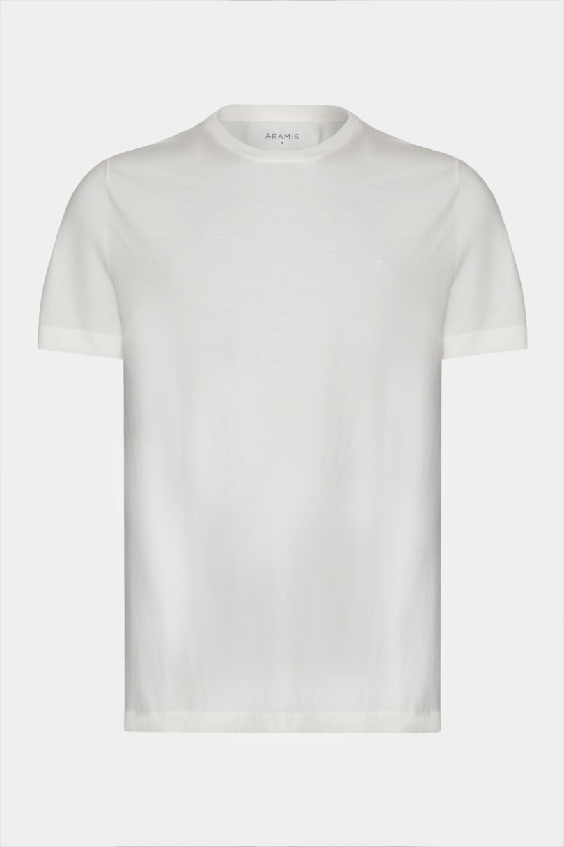 Camiseta Básica Algodão Manga Curta Bordado Off White